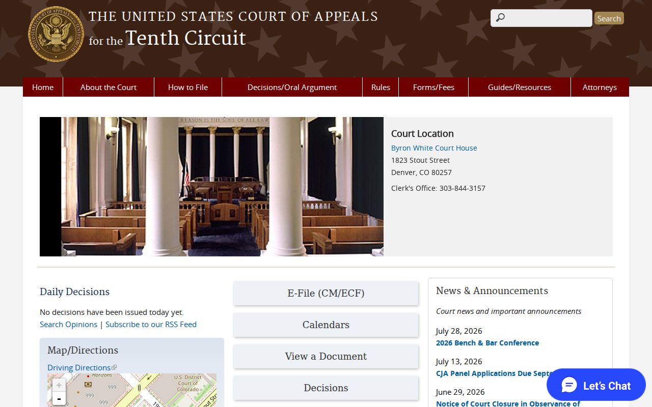 Moffat County court calendar related federal court source