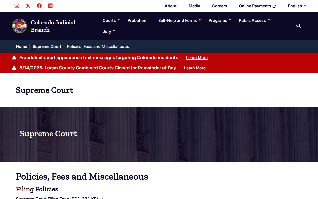 Moffat County court calendar and record routing source
