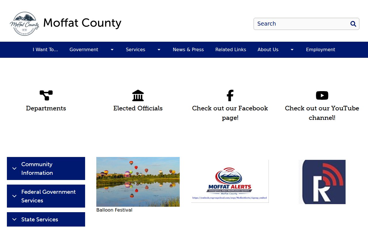 Moffat County government context for court docket access