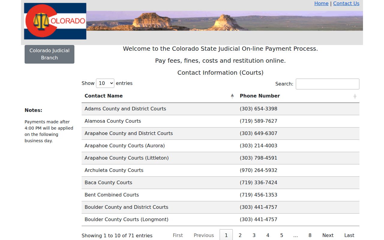 Moffat County traffic court records collection contacts
